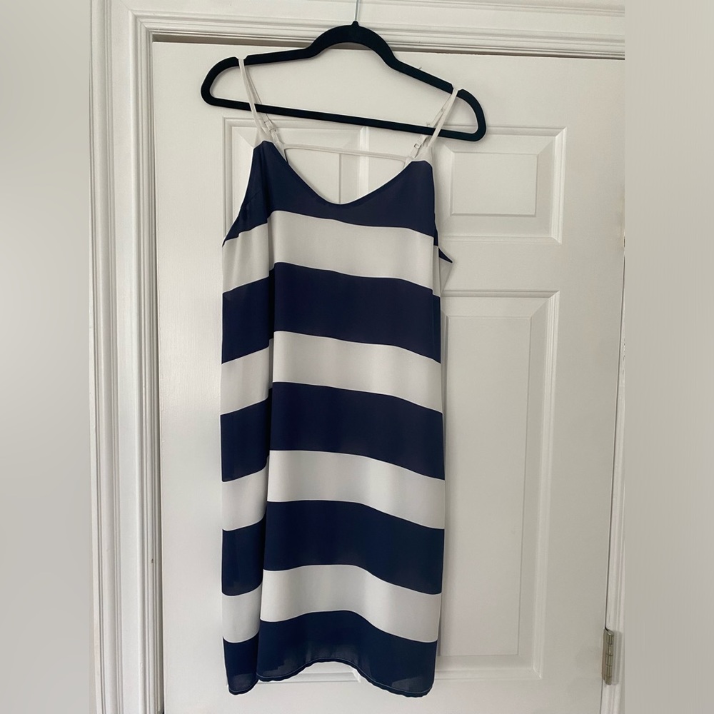 Abbeline Navy and White Dress - Large